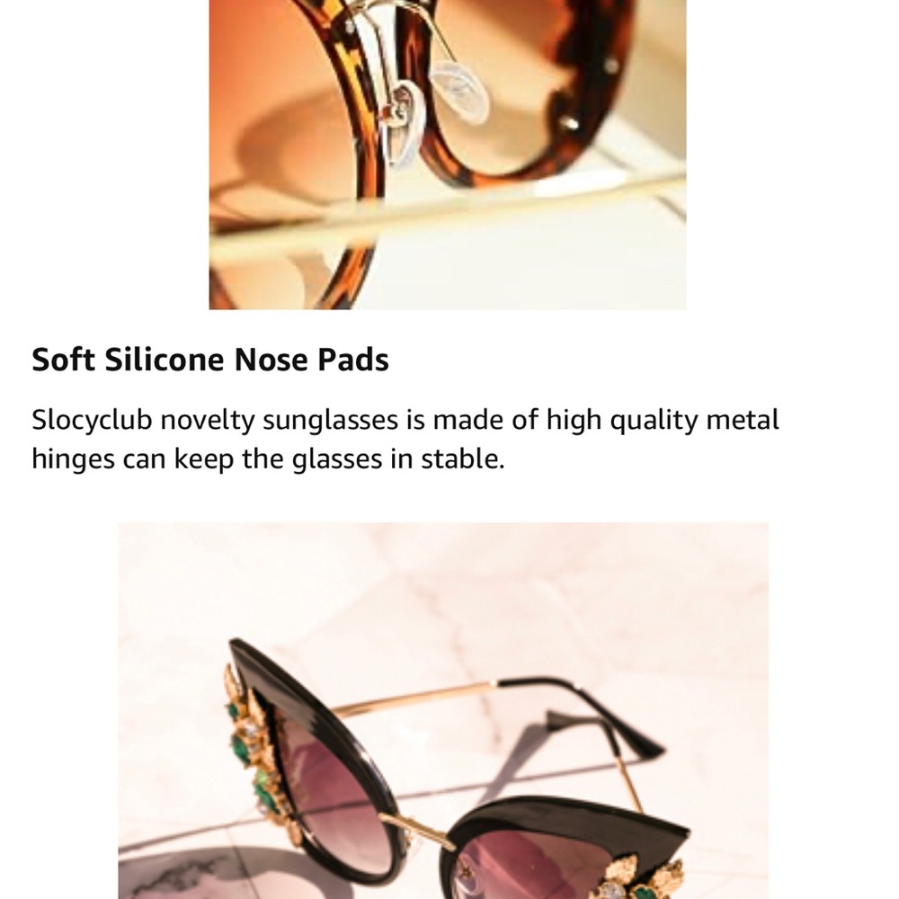 Blue cat eye butterfly rhinestone bling embellished sunglasses. - Picture 7 of 15